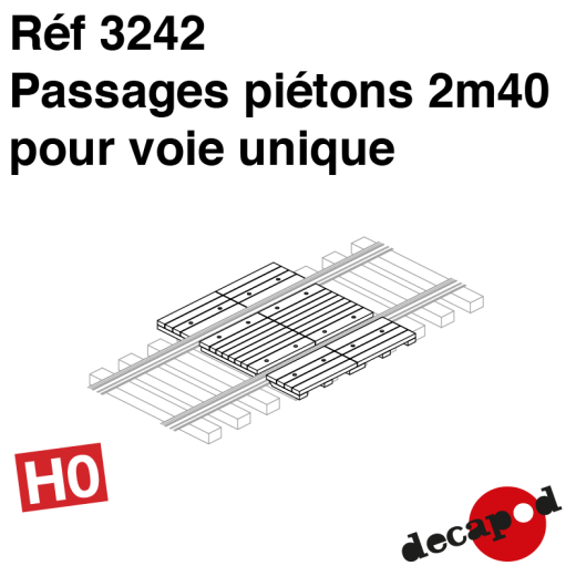 Passage piéton 2,40 m pour voie unique