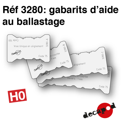 Gabarits d'aide au ballastage