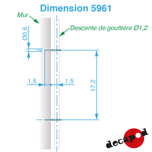 Colliers pour la descente de gouttière-1