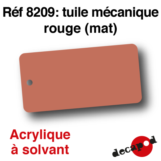 Peinture acrylique Tuile mécanique rouge mat