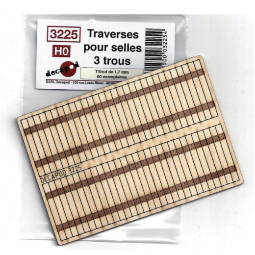 Traverses bois pour selles 3 trous-3