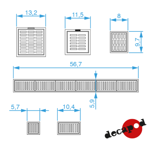 Grilles d'évacuation des eaux pour chaussée-1