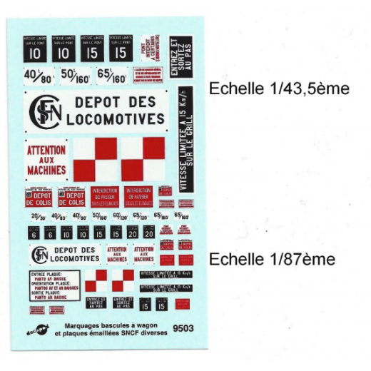 Marquages bascules à wagon et plaques émaillées SNCF diverses-2