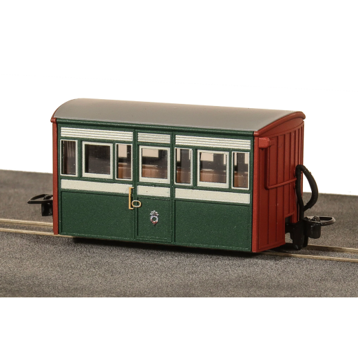 Voiture voyageurs du Ffestiniog, OO-9/H0e - 3 ème classe, 1ère livrée du début de la préservation