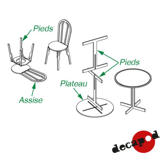 Chaises et tables de bistrots-1