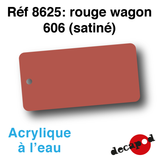 Peinture acrylique à l'eau Rouge wagon 606