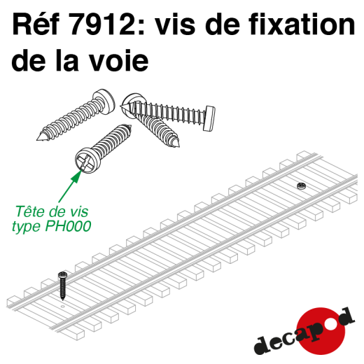 Vis pour fixation de la voie - 200 ex