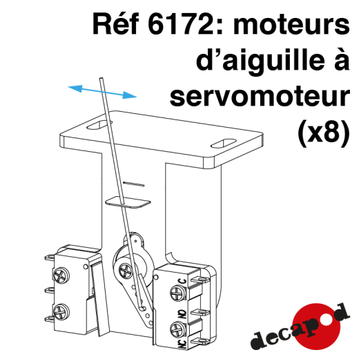 Moteur d´aiguille à servomoteur - lot de 8