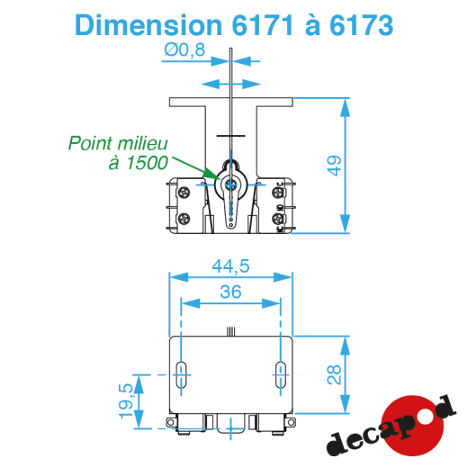 Moteur d´aiguille à servomoteur - lot de 8-1