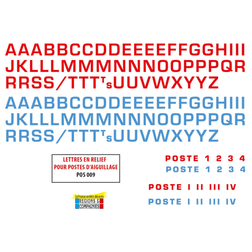 Lettres découpées au laser pour postes d’aiguillage