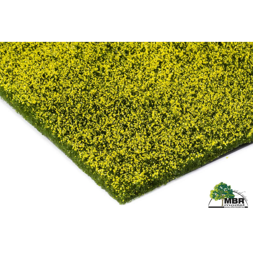 Tapis floqué pour champs et prairies - Prairie fleurie jaune - 4-8 mm 30 x 40 cm