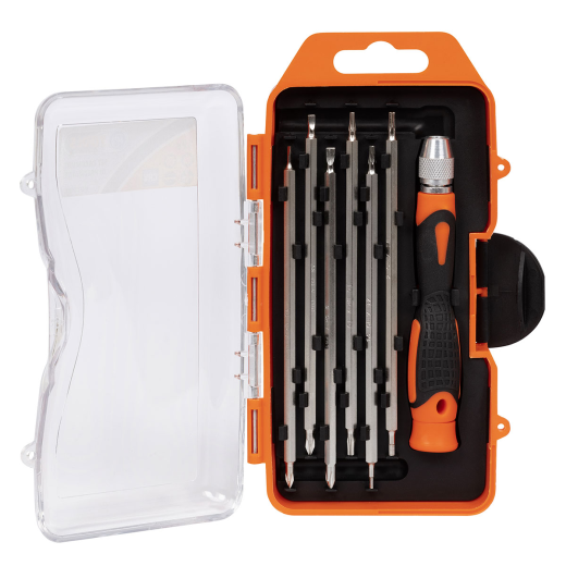 Set de 12 outils de précision avec manche tournevis