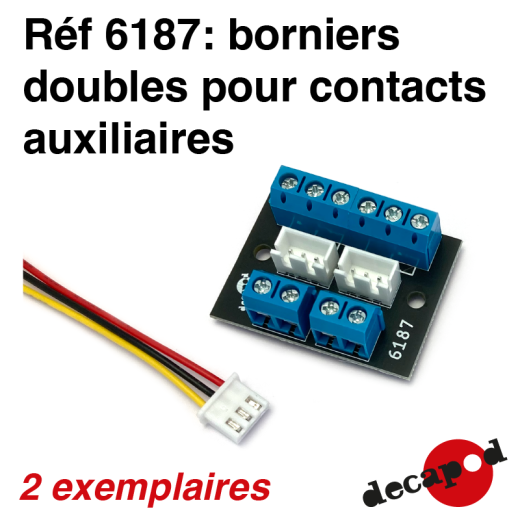 Borniers doubles pour contacts auxiliaires