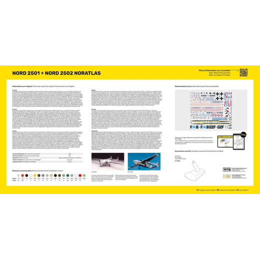 Starter kit 2 avions Nord 2501 + Nord 2502 "NORATLAS" TWINSET - maquette à monter-1