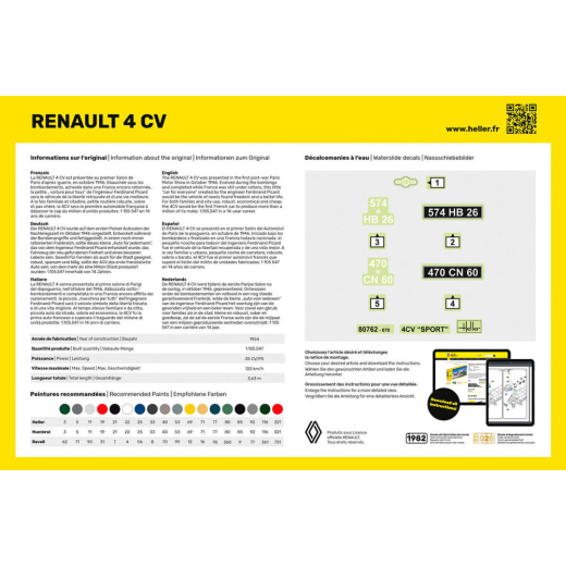 Starter kit Renault 4 CV - maquette à monter-1