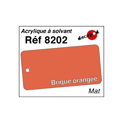 Peinture acrylique Brique orangée mat