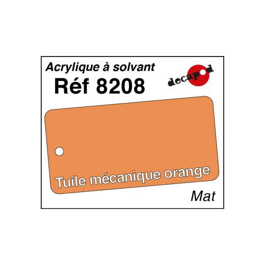 Peinture acrylique Tuile mécanique orange mat