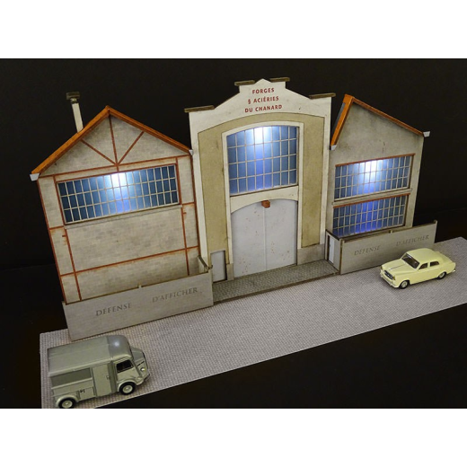 Fond de décor en relief « Forges et Aciéries » H0