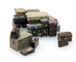Set de malles de cabine et valises anciennes-1