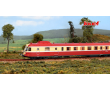 Autorail diesel RGP I avec remorque en livrée TEE rouge/crème, ép. III, SNCF-4