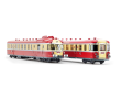Autorail diesel RGP I avec remorque en livrée TEE rouge/crème, ép. III, SNCF-1