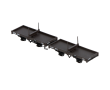 Set de 2 wagons plats porte-grumes CF, brun wagon-1