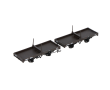 Set de 2 wagons plats porte-grumes CF, brun wagon-2