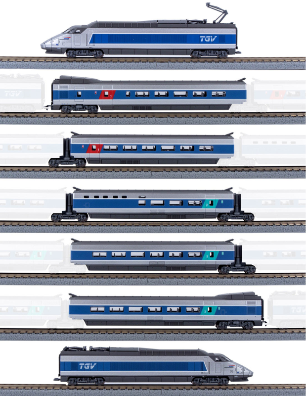 TGV Atlantique, Coffret 4 éléments - HJ1025 - Jouef Junior