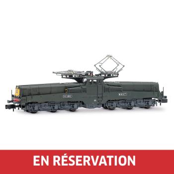 Locomotive électrique CC 14014 en livrée verte/jaune, ép. IV, SNCF, éch. N