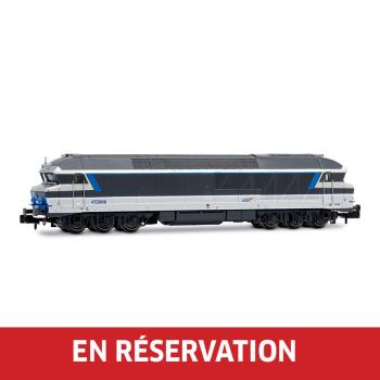 Locomotive diesel CC 72006, livrée « Multiservice » avec logo rouge SNCF sur une face frontale, ép. V, SNCF, avec décodeur sonore