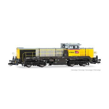 Locomotive diesel BB 79000, Vossloh DE 18, livrée jaune/grise, ép.VI, SNCF Réseau, ech. TT
