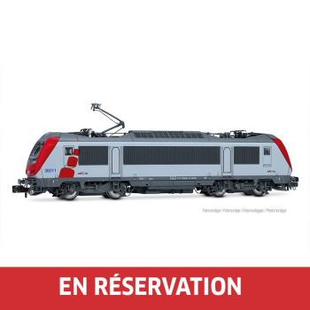 Locomotive électrique BB 36011, livrée grise/rouge, ép. VI, Akiem, éch. N
