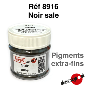 Terre à décor noir sale