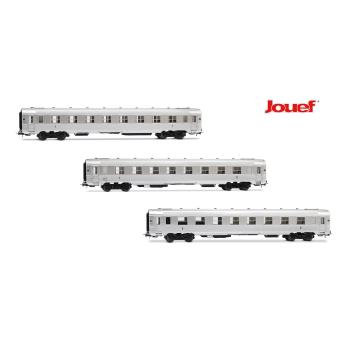Set de 3 voitures courtes DEV Inox, ép. IIIa SNCF