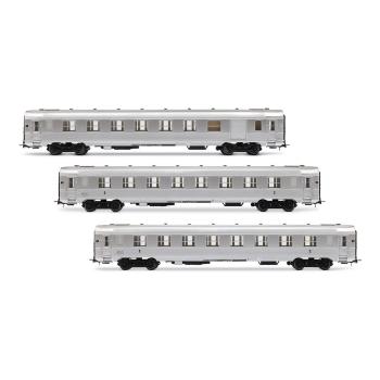 Set de 3 voitures courtes DEV Inox, ép. IIIa SNCF