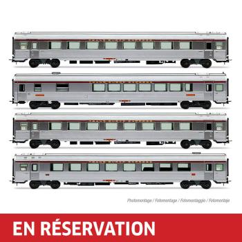 Coffret de 4 voitures Mistral 69, TEE « Jules Verne », set 1/2, ép. IV, SNCF