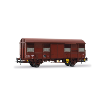 Wagon couvert à 2 essieux K4, avec feux arrière rouges, ép. III, SNCF