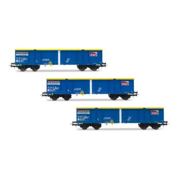 Coffret de 3 wagons tombereaux type Eamnos, ép. VI SNCF