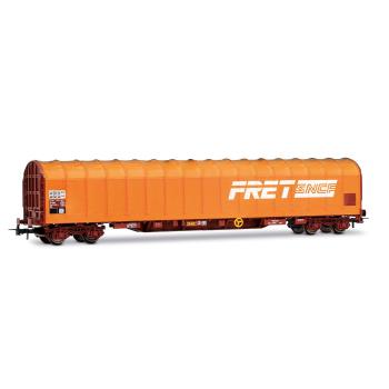 Wagon bâché à 4 essieux type Rils « FRET », livrée orange, ép. IV-V, SNCF