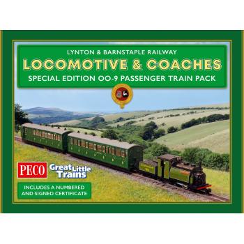 Coffret Édition Spéciale : Locomotive Large England 'Exmoor Pony' et 2 voitures voyageurs, éch. 00-9, Lynton & Barnstaple