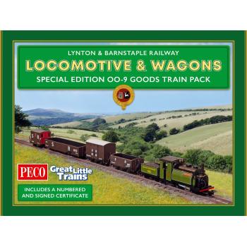 Coffret Édition Spéciale : Locomotive Large England 'Exmoor Pony' et 4 wagons, éch. 00-9, Lynton & Barnstaple