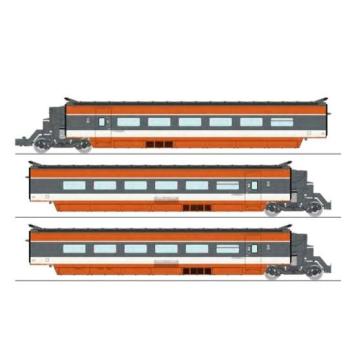Coffret complémentaire 3 remorques - rame N°5 /TGV PSE (remorques R2 + R5 + R6), ép. IV, SNCF