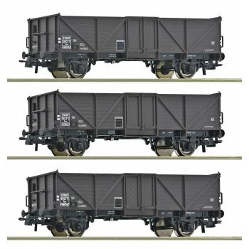 Coffret de 3 wagons de marchandises ouverts, ép. III, SNCF