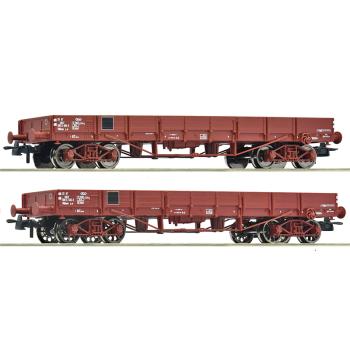 Coffret de 2 wagons à bords bas, ép. III-IV, SNCF, DC