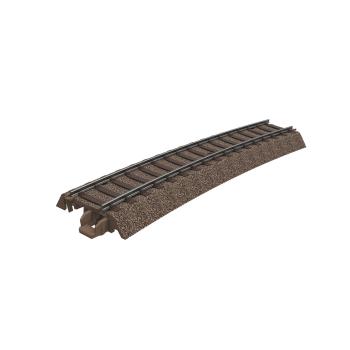 Rail courbe R3 15° Trix 62315 - Rayon 515 mm - Code 83 - Voie C