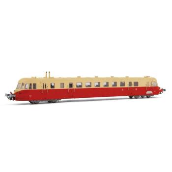 Autorail diesel ABJ 2, livrée rouge/beige avec toit beige, ép. III SNCF