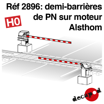 Demi-barrières de PN sur moteur Alsthom