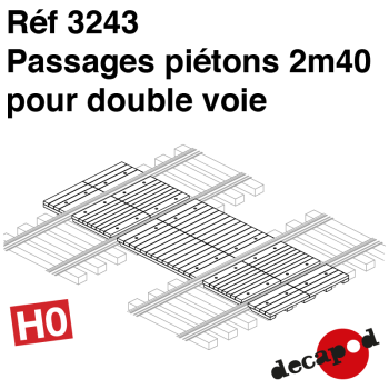 Passage piéton 2,40 m pour voie double