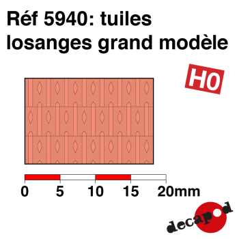 Tuiles losanges grand modèle (H0)