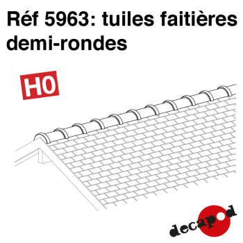 Tuiles faitières demi-rondes (H0)